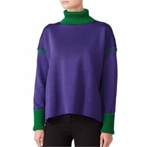 Marni Colorblock Turtleneck sweater purple green - 36 (XS)